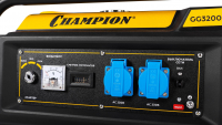 Генератор  CHAMPION GG3200EW  (3,2/3,5кВт 7,5лс 15л 48кг  эл.старт колеса, счетчик) Мотоудача. Магазин садового инвентаря и техники в Калуге