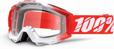 Очки кроссовые 100% STRATA MX Replica White-Red МОТОУДАЧА. Магазин мототехники и садового инвентаря с доставкой по всей России