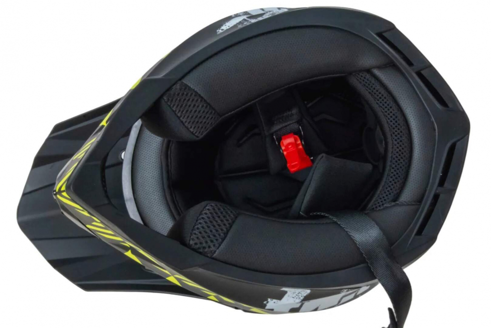Шлем мото кроссовый HIZER 211 #2 (M)  black/green (подростковый) Мотоудача. Магазин садового инвентаря и техники в Калуге