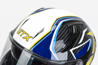 Шлем мото интеграл GTX 910SV #1 (L) BLUE-WHITE Мотоудача. Магазин садового инвентаря и техники в Калуге