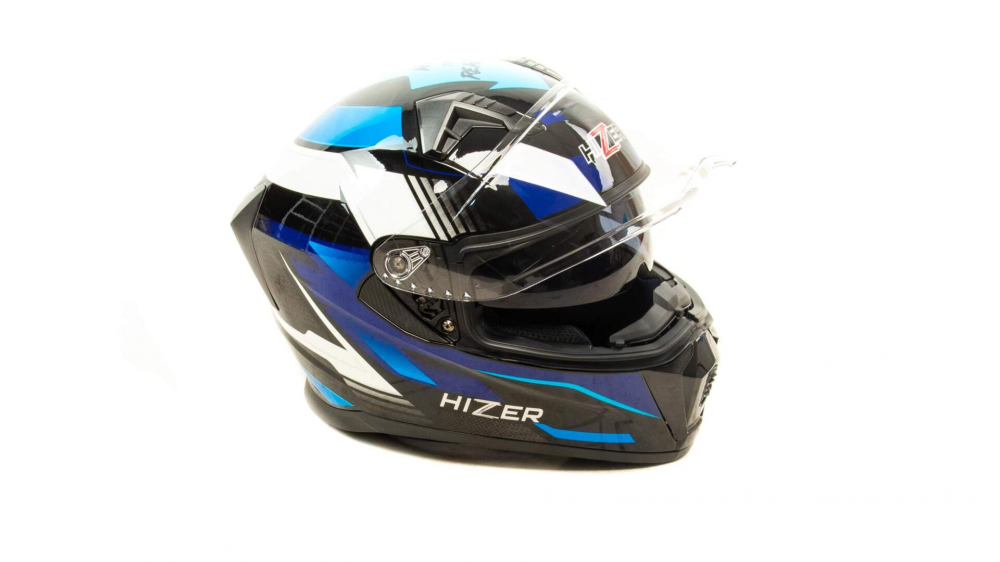 Шлем мото интеграл HIZER J5320 #1 (M)  black/blue (2 визора) МОТОУДАЧА. Магазин мототехники и садового инвентаря  в Калуге