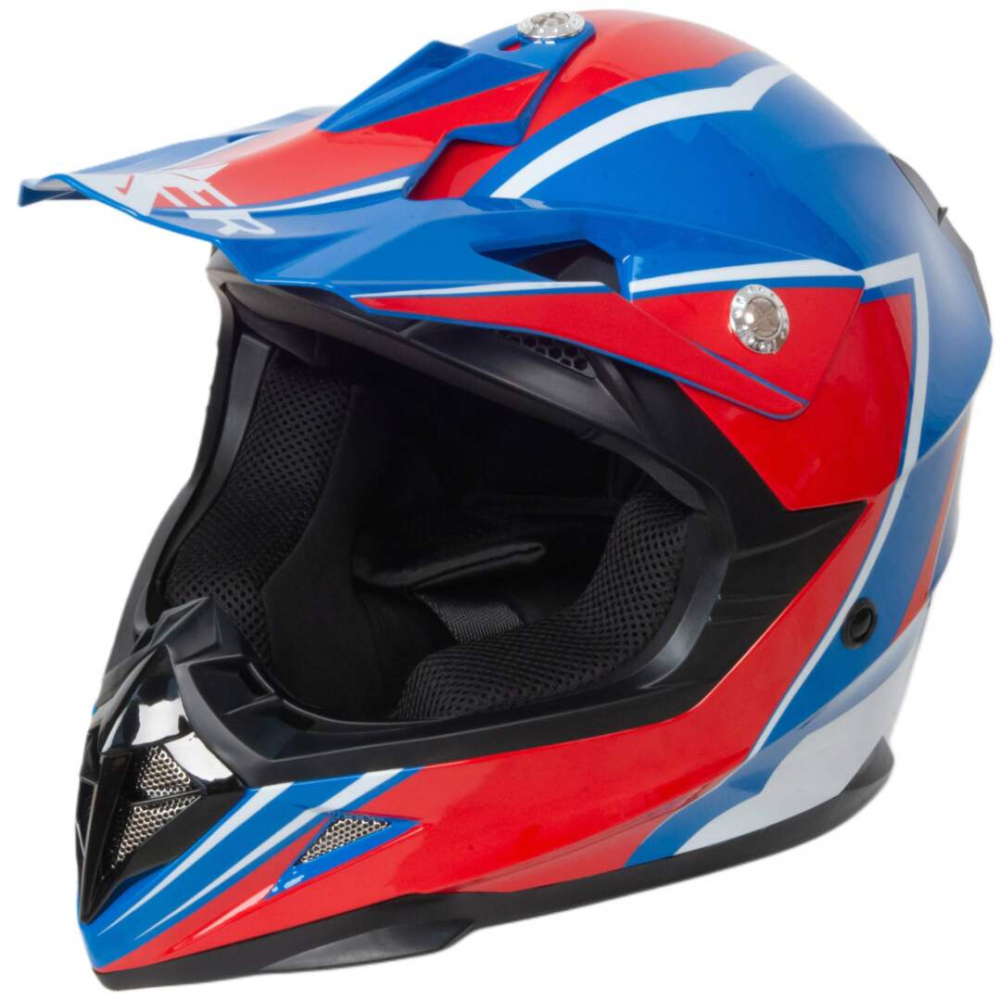 Шлем мото кроссовый HIZER 615 #5 (S)  blue МОТОУДАЧА. Магазин мототехники и садового инвентаря с доставкой по всей России