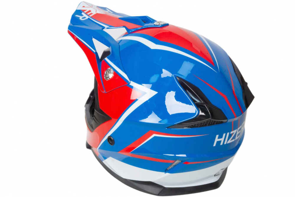 Шлем мото кроссовый HIZER 615 #5 (S)  blue МОТОУДАЧА. Магазин мототехники и садового инвентаря с доставкой по всей России