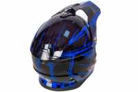 Шлем мото кроссовый HIZER B6196 #2 (XL) black/blue Мотоудача. Магазин садового инвентаря и техники в Калуге
