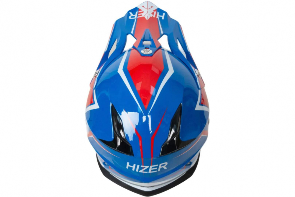 Шлем мото кроссовый HIZER 615 #5 (L)  blue Мотоудача. Магазин садового инвентаря и техники в Калуге