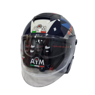 Шлем AiM JK526 Blue/Red/Black, XS МОТОУДАЧА. Магазин мототехники и садового инвентаря  в Калуге