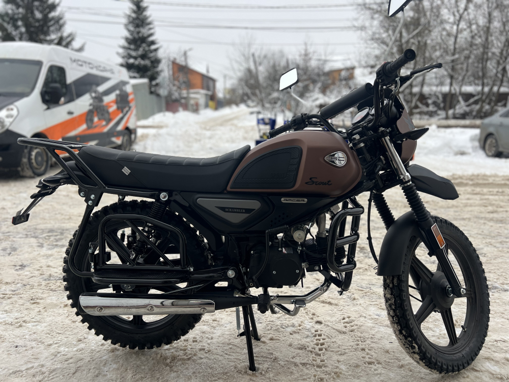 Мопед Racer RC Scout M2 49см3 125 (коричневый) (Россия) МОТОУДАЧА. Магазин мототехники и садового инвентаря с доставкой по всей России