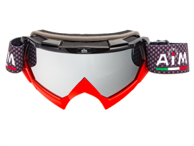 Очки кроссовые AiM (PRO) 157-500 Black-Red Glossy МОТОУДАЧА. Магазин мототехники и садового инвентаря  в Калуге