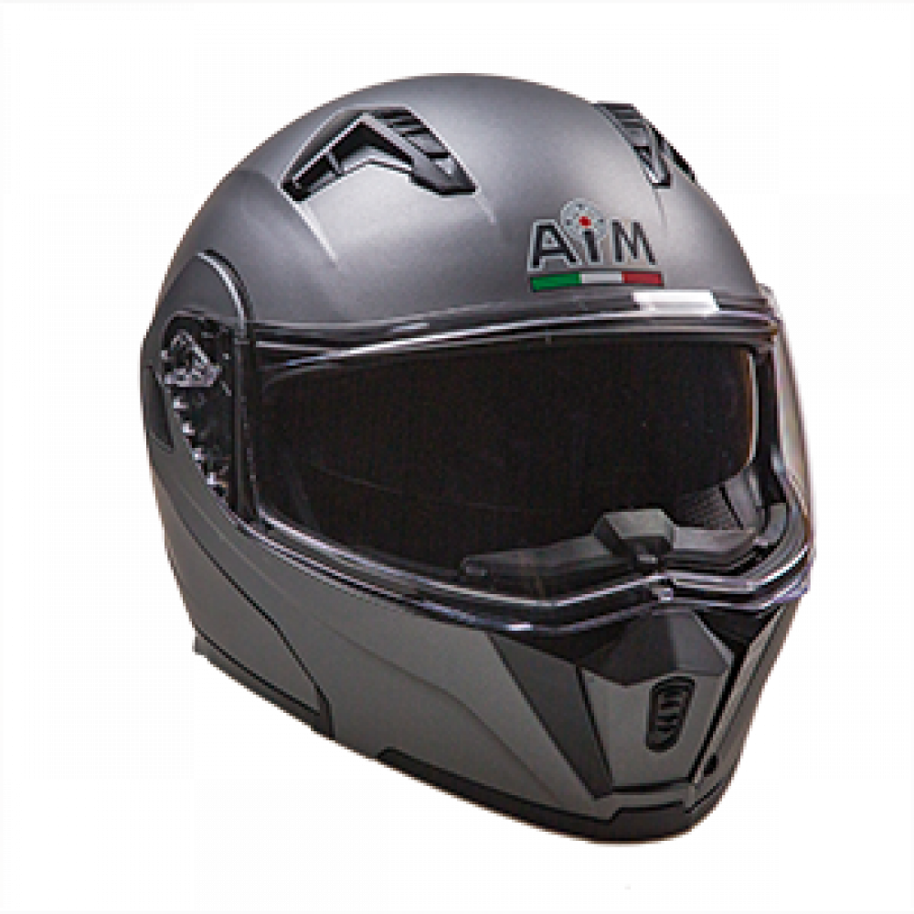 Шлем AiM JK906 Grey Metal, XL МОТОУДАЧА. Магазин мототехники и садового инвентаря  в Калуге