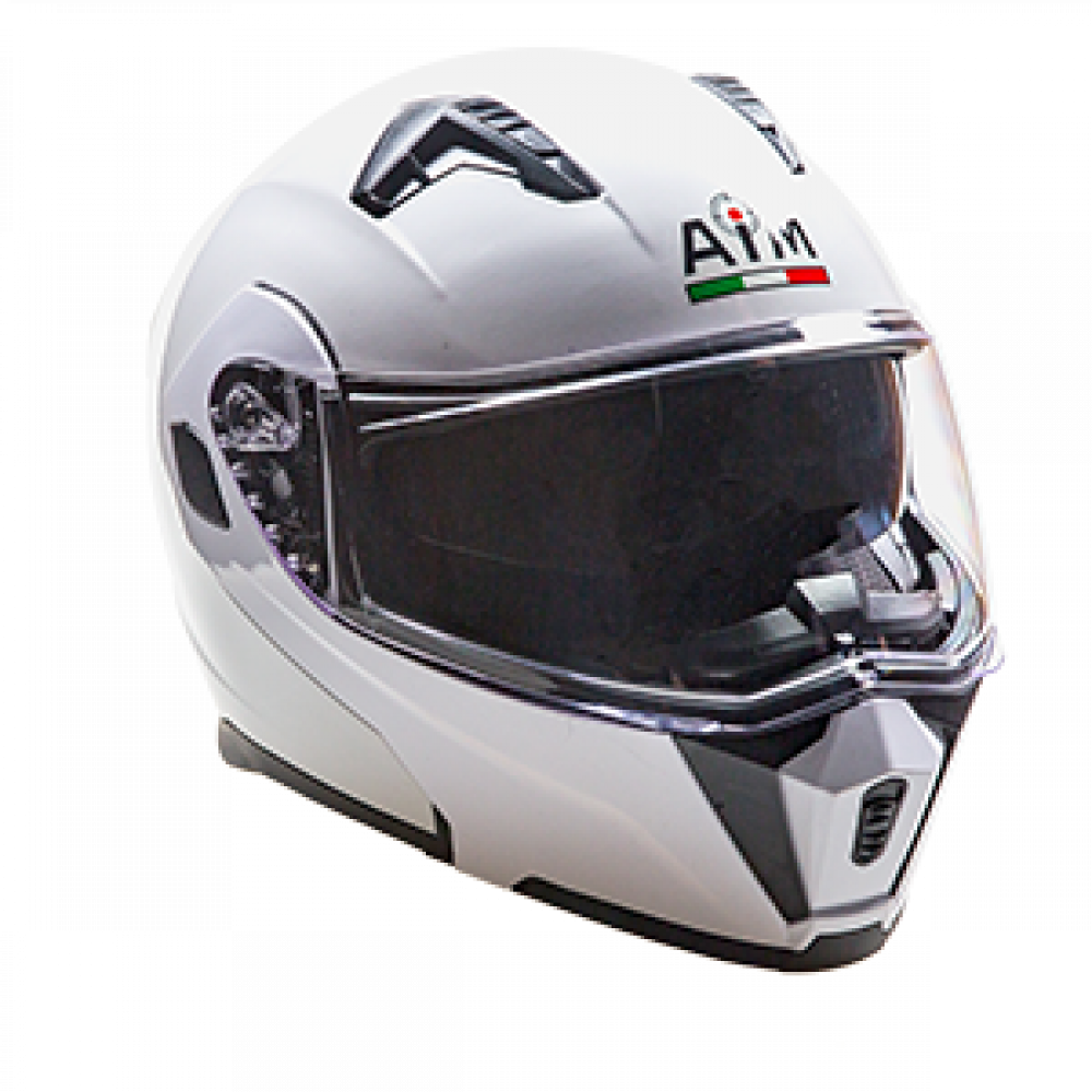 Шлем AiM JK906 White Glossy, XXL МОТОУДАЧА. Магазин мототехники и садового инвентаря  в Калуге