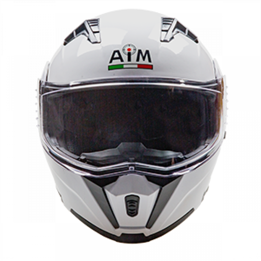 Шлем AiM JK906 White Glossy, XXL МОТОУДАЧА. Магазин мототехники и садового инвентаря  в Калуге