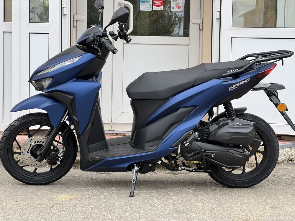 Скутер VMC (VENTO) INFERNO (170cc) БЕЗ ЭПТС (MATT BLUE) Матовый синий МОТОУДАЧА. Магазин мототехники и садового инвентаря в Калуге