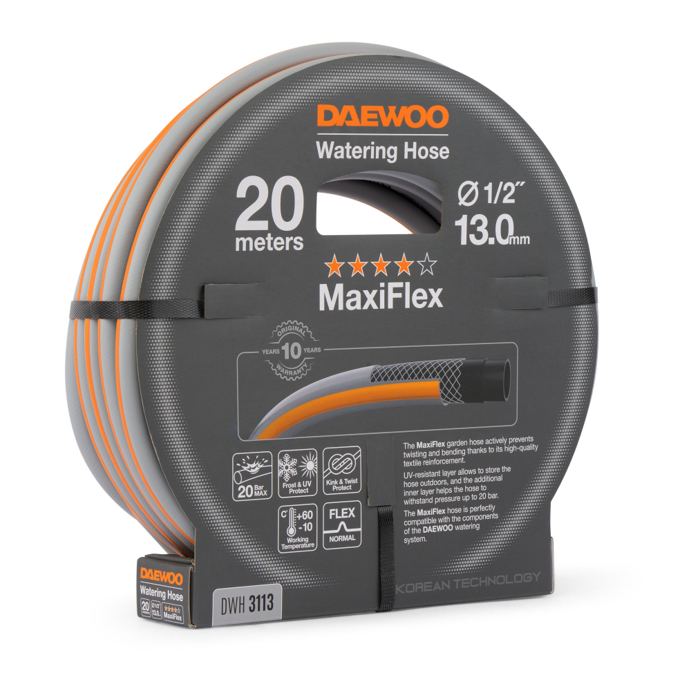 Шланг MaxiFlex диаметром 1/2" (13мм), длина 20 метров  DAEWOO МОТОУДАЧА. Магазин мототехники и садового инвентаря  в Калуге