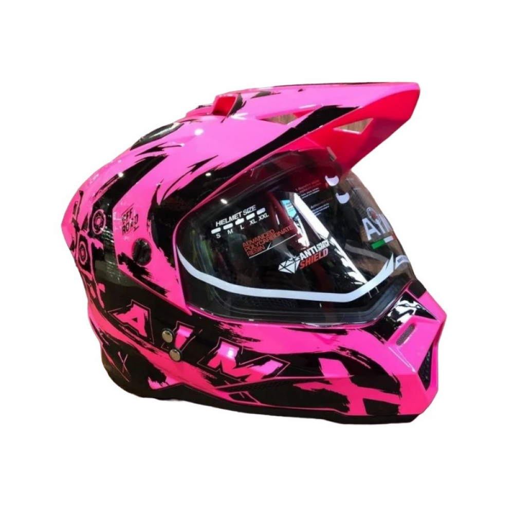 Шлем детский AiM JK802Y Pink/Black, Y/S МОТОУДАЧА. Магазин мототехники и садового инвентаря  в Калуге