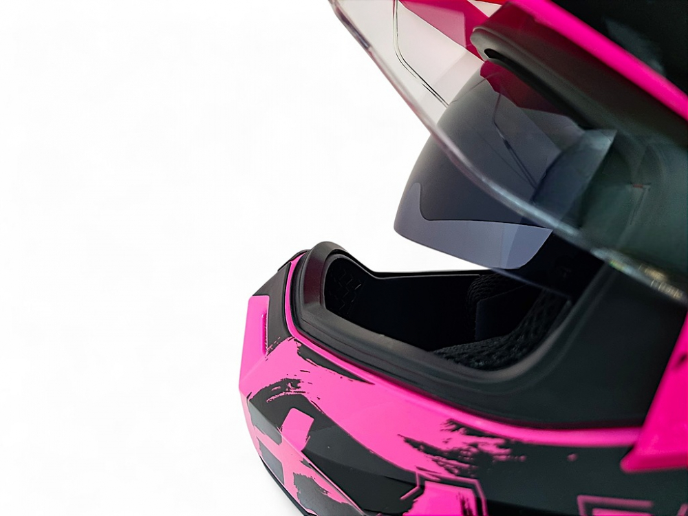 Шлем детский AiM JK802Y Pink/Black, Y/M МОТОУДАЧА. Магазин мототехники и садового инвентаря в Калуге