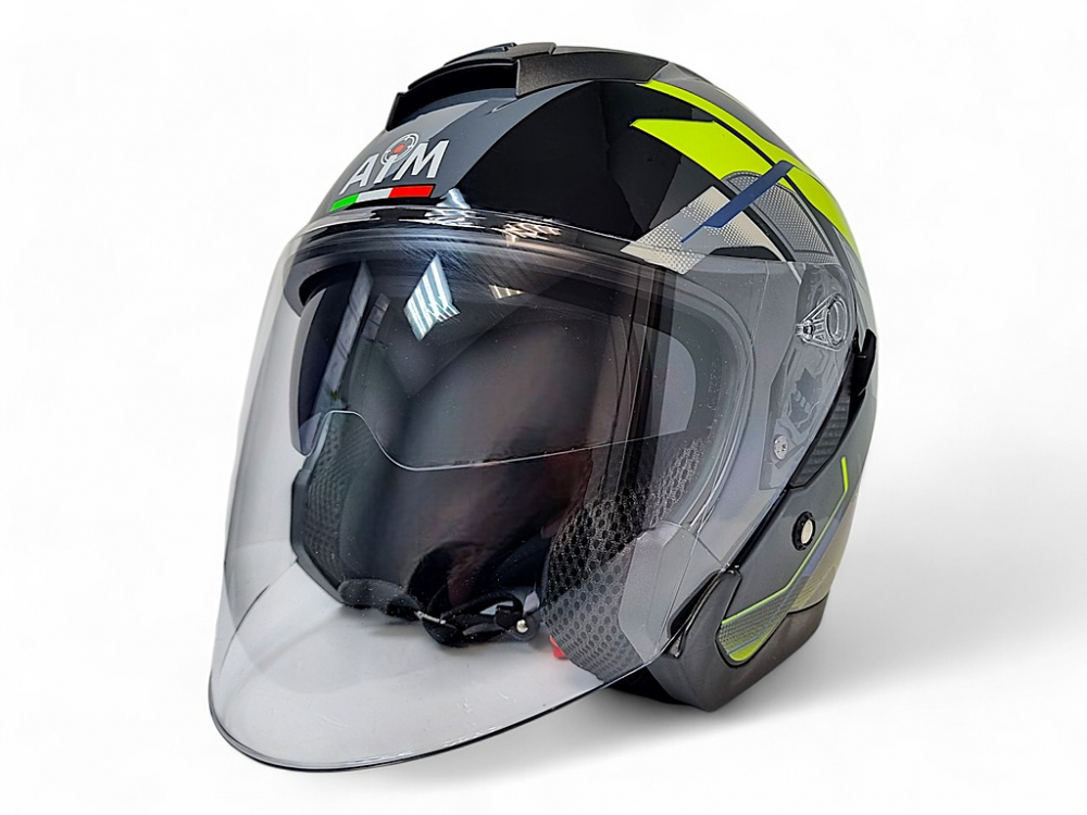 Шлем AiM JK526 Yellow/Grey/Black, M МОТОУДАЧА. Магазин мототехники и садового инвентаря с доставкой по всей России