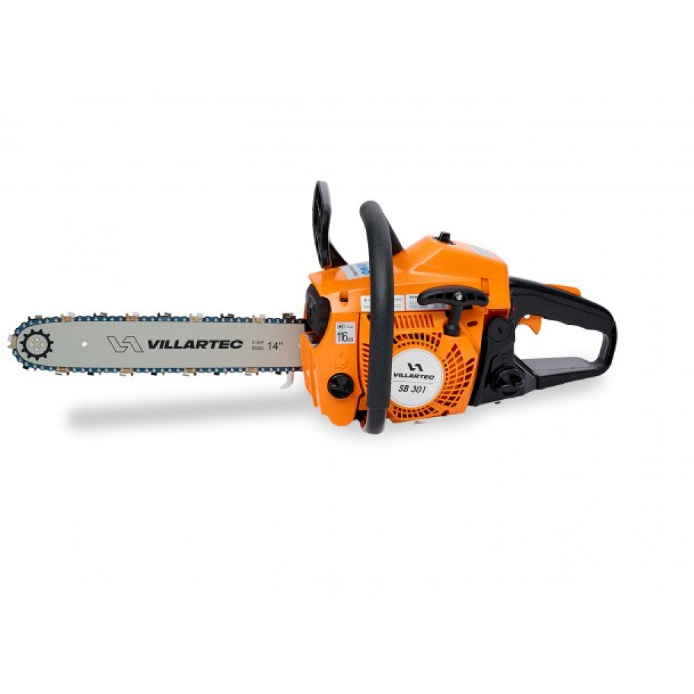 Бензопила VILLARTEC SB301, шина 35 см.(14") Цепь 3/8 1.3 52 зв.+ Набор заточной Stihl d4,0мм МОТОУДАЧА. Магазин мототехники и садового инвентаря  в Калуге