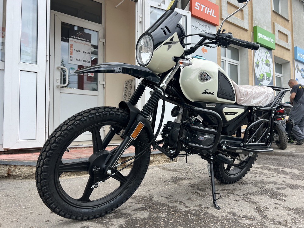 Мопед Racer RC Scout M1 49см3 110 (Белый) (Россия) МОТОУДАЧА. Магазин мототехники и садового инвентаря с доставкой по всей России