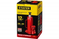 Домкрт STAYER RED FORCE, 12 т, 230 - 465 мм, бутылочный гидравлический домкрат, Professional (43160-12) МОТОУДАЧА. Магазин мототехники и садового инвентаря в Калуге