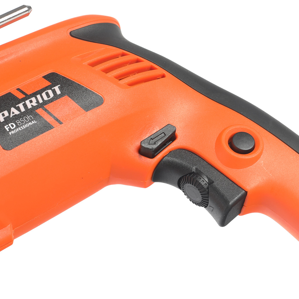 Дрель электрическая ударная PATRIOT FD 850h, с ударом, мощность 850Вт,0-2700об/мин,43200 уд/мин, макс.диаметр 13мм, глубиномер + дополнительная ручка МОТОУДАЧА. Магазин мототехники и садового инвентаря в Калуге