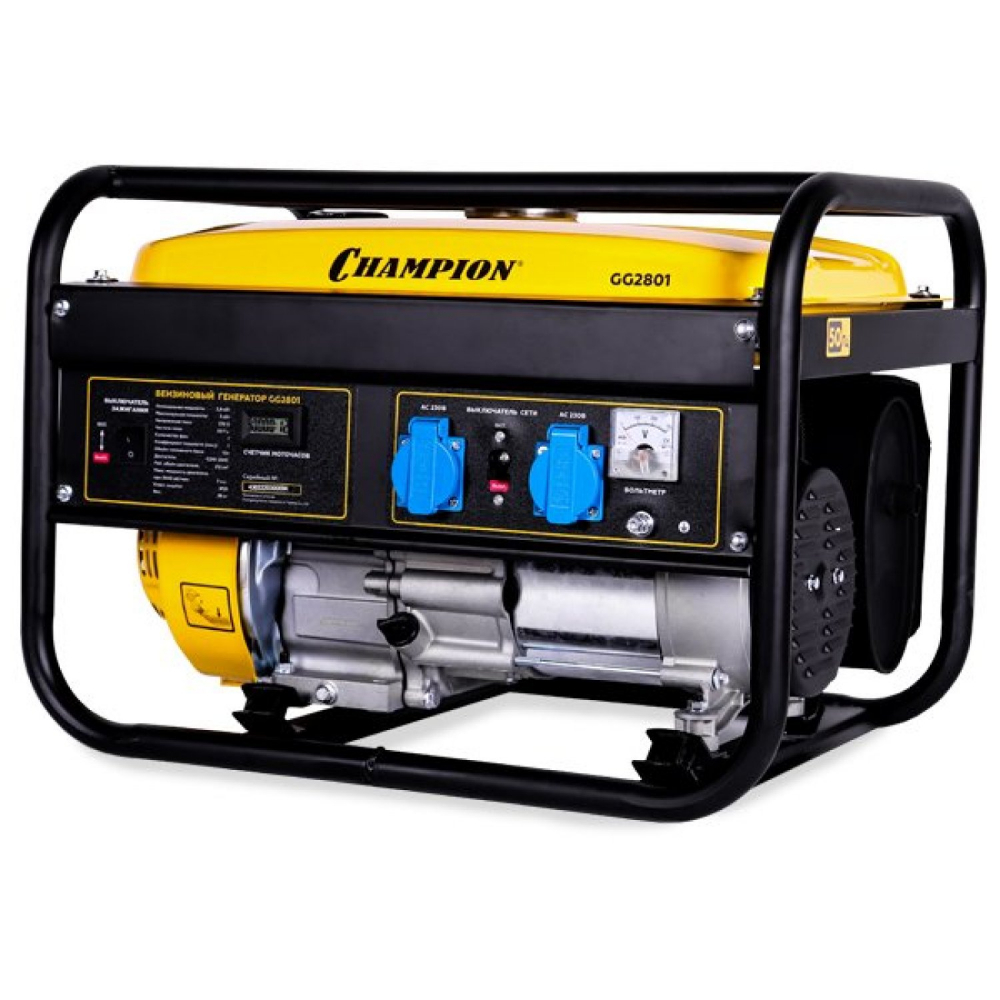 Генератор CHAMPION GG2801 (2,8/3,0 кВт 7лс 15л 39 кг, счетчик) МОТОУДАЧА. Магазин мототехники и садового инвентаря с доставкой по всей России