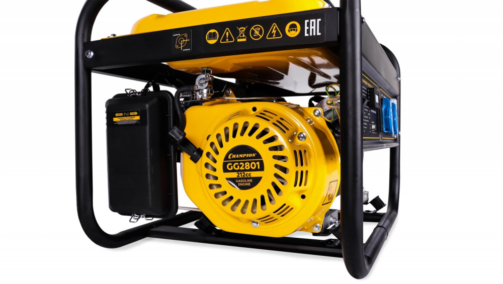 Генератор CHAMPION GG2801 (2,8/3,0 кВт 7лс 15л 39 кг, счетчик) МОТОУДАЧА. Магазин мототехники и садового инвентаря с доставкой по всей России