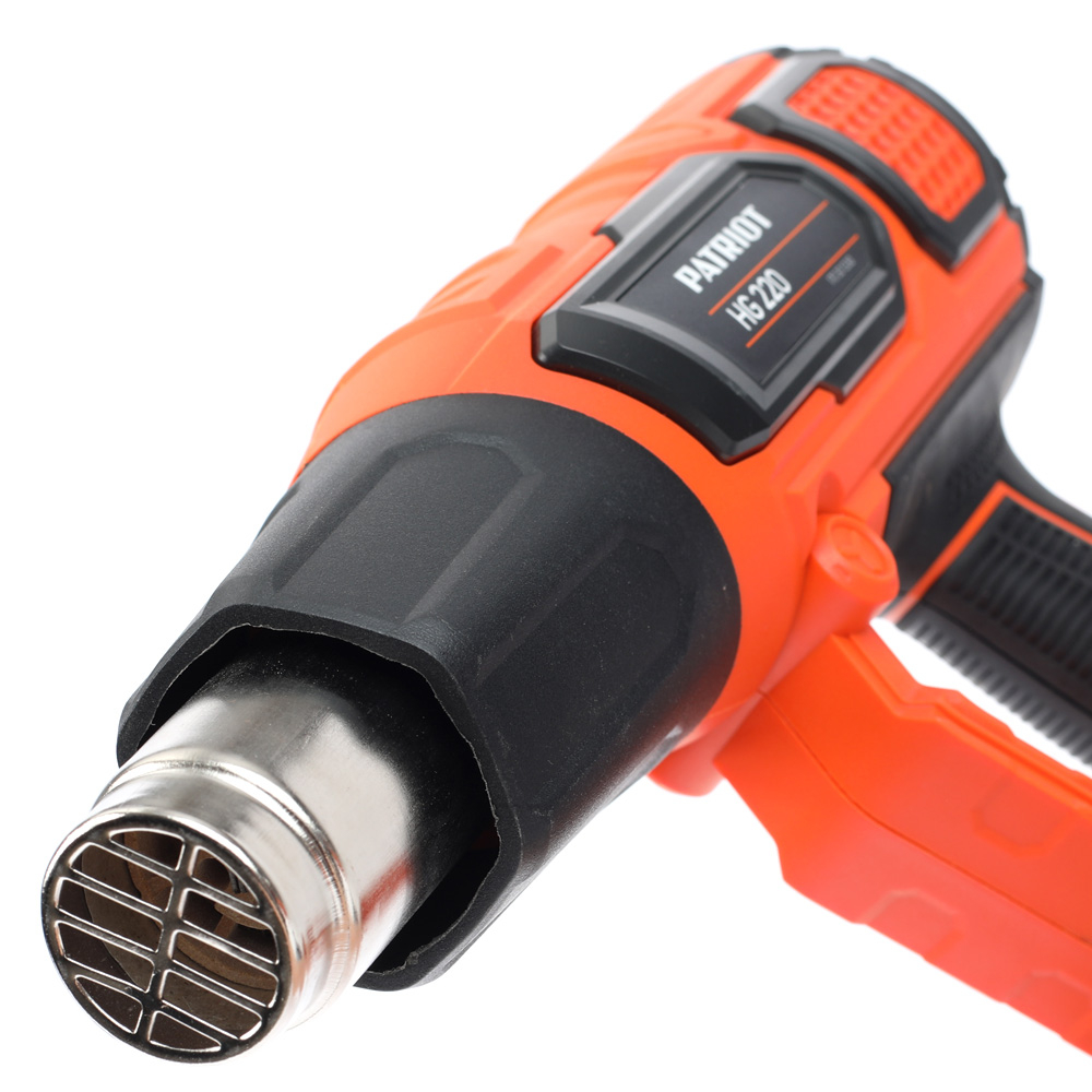 Фен технический PATRIOT HG 220, мощность 2000 Вт; ЖК дисплей, плавная регулировка температуры; стационарное положение; 5 насадок; кейс МОТОУДАЧА. Магазин мототехники и садового инвентаря в Калуге