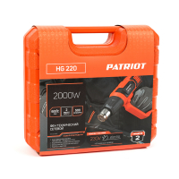 Фен технический PATRIOT HG 220, мощность 2000 Вт; ЖК дисплей, плавная регулировка температуры; стационарное положение; 5 насадок; кейс МОТОУДАЧА. Магазин мототехники и садового инвентаря в Калуге