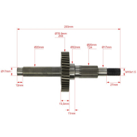 Вал редуктора вторичный двиг. 1P63QML (180cc) МОТОУДАЧА. Магазин мототехники и садового инвентаря в Калуге