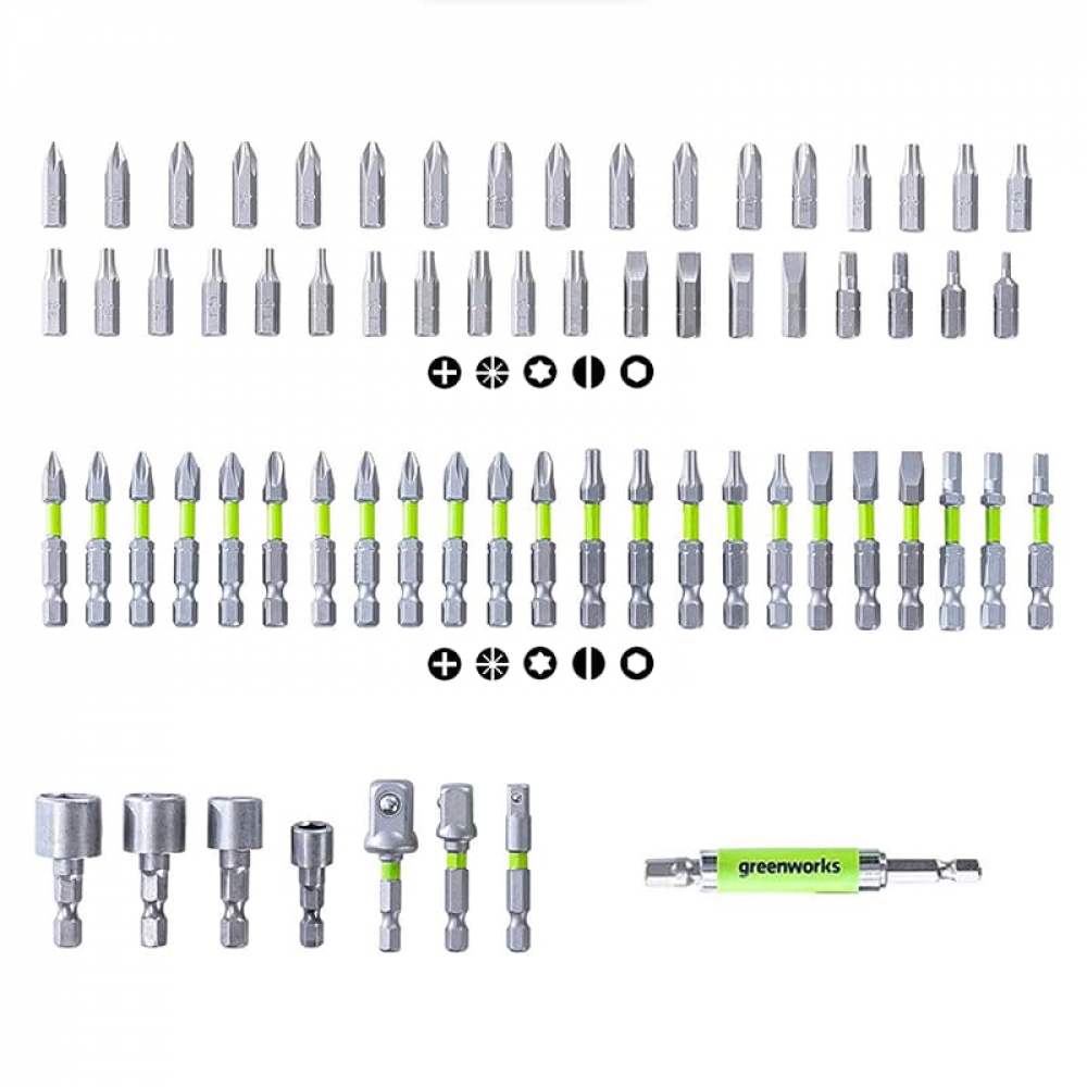 Набор биты удар., головки торц., адаптеры, держатель магнит-ый (70 предметов) МОТОУДАЧА. Магазин мототехники и садового инвентаря с доставкой по всей России