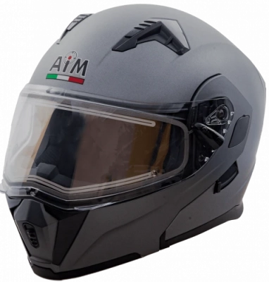 Шлем AiM JK906 Grey Metal, M МОТОУДАЧА. Магазин мототехники и садового инвентаря с доставкой по всей России