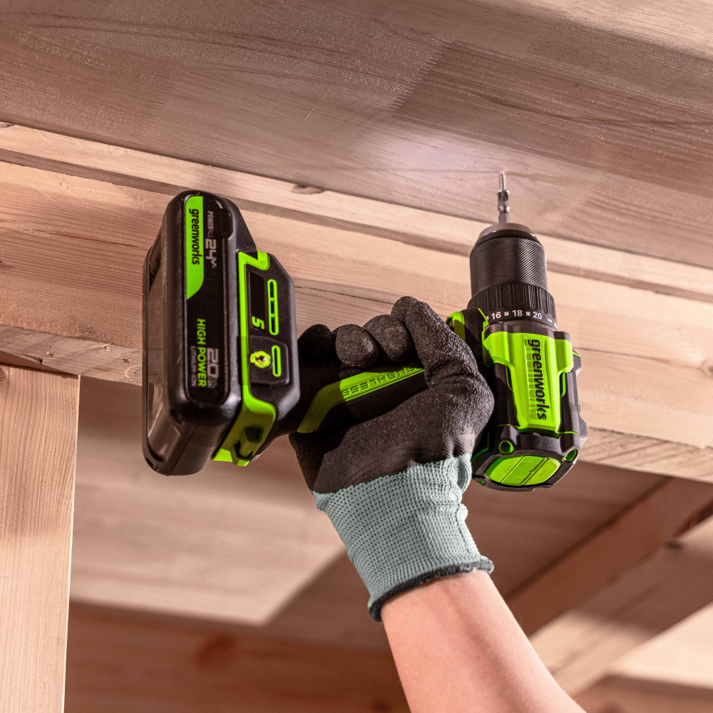 24V Дрель-шуруповерт акк.DD560,б/щет,30/60 Нм,13мм,Anti-kickback,1х2Ач,ЗУ,кор (3708407CUA) МОТОУДАЧА. Магазин мототехники и садового инвентаря с доставкой по всей России