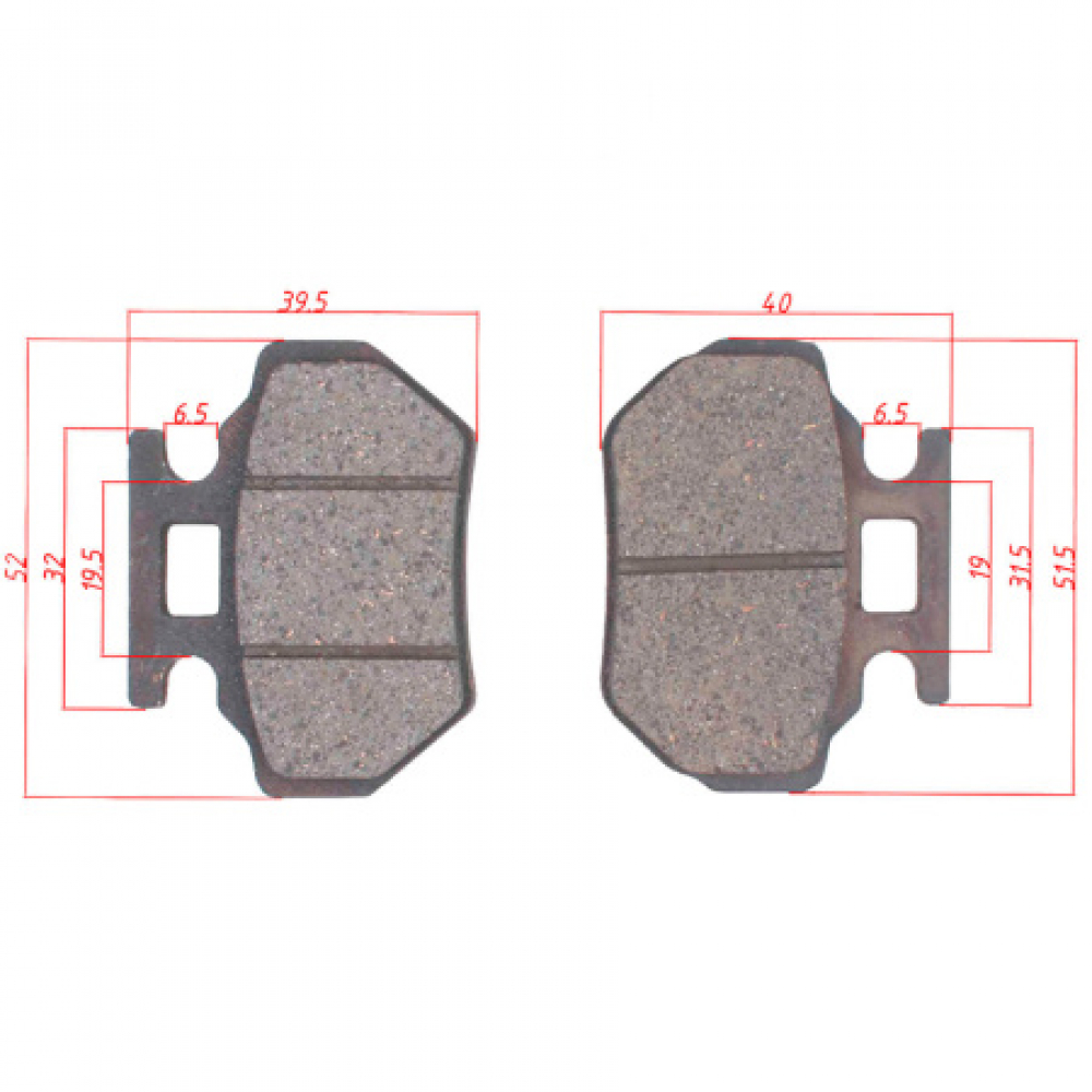 Колодки диск. тормоза зад.KAYO AT110,AU125/150/150CVT,перед.AU150/150CVT/180/200 МОТОУДАЧА. Магазин мототехники и садового инвентаря с доставкой по всей России