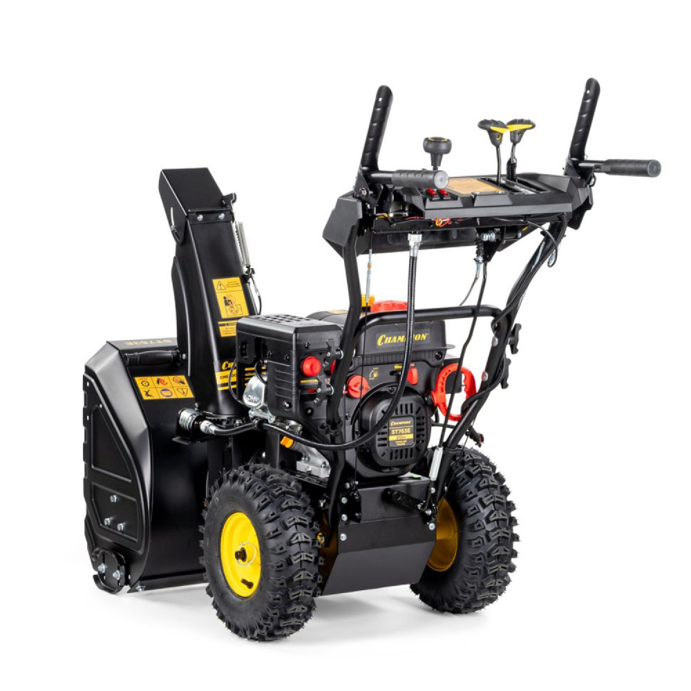 Снегоотбрасыватель CHAMPION ST763E (7лс,62см,6F/2R,колеса,3л,81кг,эл.стартер,фары,обогрев рук, зимн. МОТОУДАЧА. Магазин мототехники и садового инвентаря с доставкой по всей России