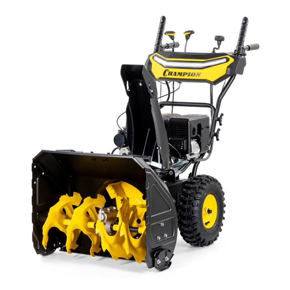 Снегоотбрасыватель CHAMPION ST763E (7лс,62см,6F/2R,колеса,3л,81кг,эл.стартер,фары,обогрев рук, зимн. МОТОУДАЧА. Магазин мототехники и садового инвентаря с доставкой по всей России