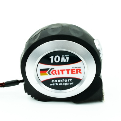Рулетка Ritter Comfort измерительная 10м х 25мм, автостоп, магнит, обрезиненная ударопрочная (48/6/1 МОТОУДАЧА. Магазин мототехники и садового инвентаря с доставкой по всей России