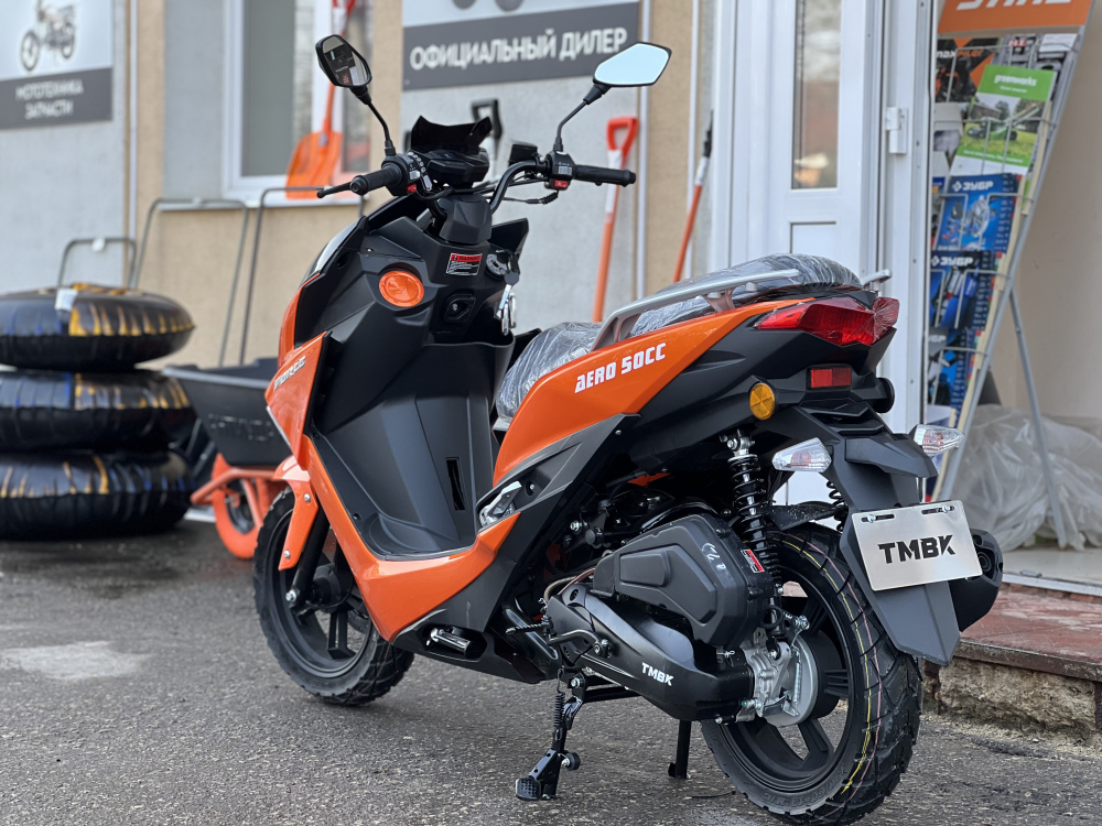 Скутер TMBK SCOOTER AERO 50cc Orange/Black МОТОУДАЧА. Магазин мототехники и садового инвентаря с доставкой по всей России
