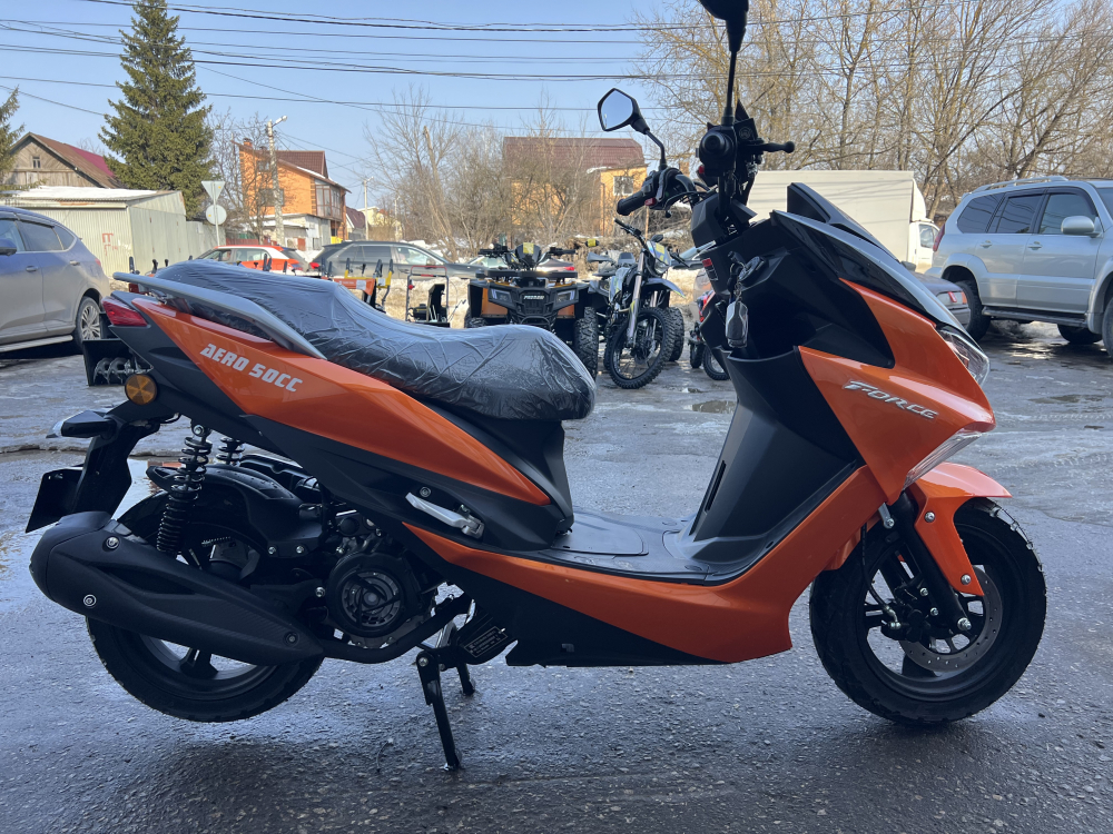 Скутер TMBK SCOOTER AERO 50cc Orange/Black МОТОУДАЧА. Магазин мототехники и садового инвентаря с доставкой по всей России