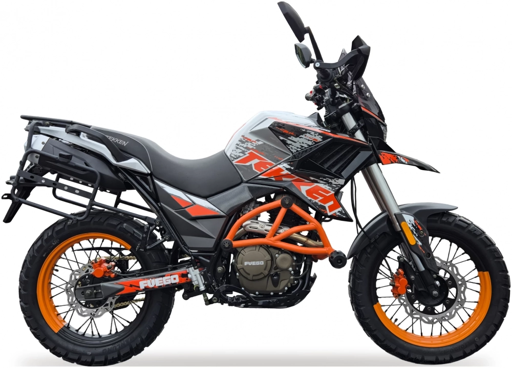 МОТОЦИКЛ FUEGO TEKKEN 3.0 (ОРАНЖЕВО-СЕРЫЙ) МОТОУДАЧА. Магазин мототехники и садового инвентаря с доставкой по всей России