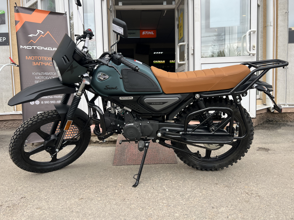 Мопед Racer RC Scout M1 49см3 110 (Зеленый) (Россия) МОТОУДАЧА. Магазин мототехники и садового инвентаря с доставкой по всей России