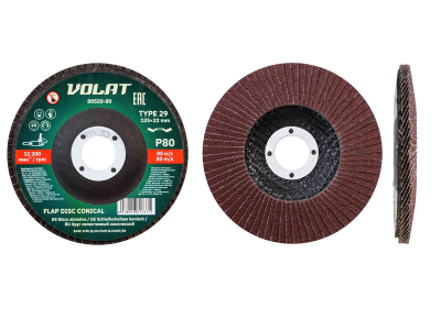 Круг лепестковый 125х22мм P80 конич. ВОЛАТ МОТОУДАЧА. Магазин мототехники и садового инвентаря с доставкой по всей России