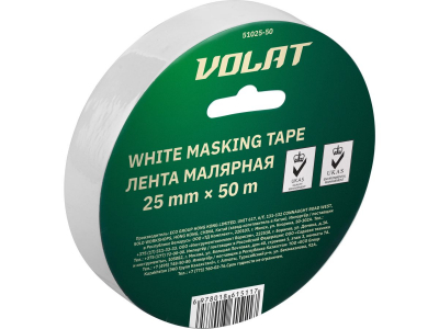 Лента малярная 25ммх50м белая ВОЛАТ МОТОУДАЧА. Магазин мототехники и садового инвентаря с доставкой по всей России
