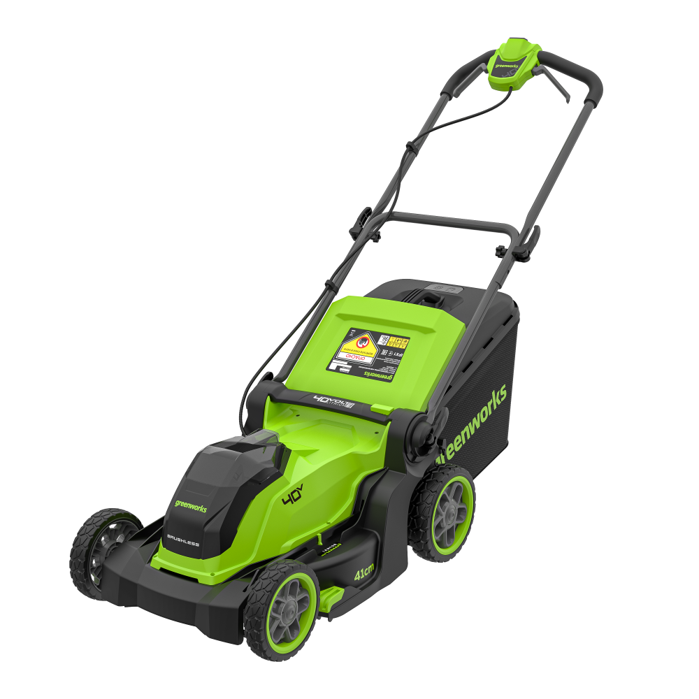 Газонокосилка аккумуляторная Greenworks GD40LM411, 40V, бесщеточная, 41 см, c 1хАКБ 4Ач и ЗУ МОТОУДАЧА. Магазин мототехники и садового инвентаря с доставкой по всей России