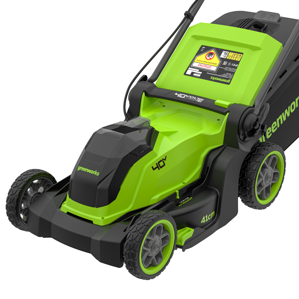 Газонокосилка аккумуляторная Greenworks GD40LM411, 40V, бесщеточная, 41 см, c 1хАКБ 4Ач и ЗУ МОТОУДАЧА. Магазин мототехники и садового инвентаря с доставкой по всей России