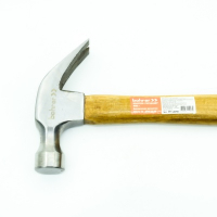 Молоток - гвоздодёр Bohrer 450 г. с деревянной рукояткой (круглый боек, cталь 45 HRC 50-58) (36/6/1) МОТОУДАЧА. Магазин мототехники и садового инвентаря с доставкой по всей России