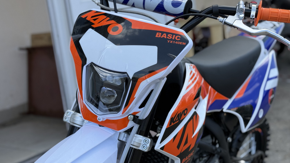 Питбайк KAYO BASIC YX140EM 17/14 KRZ (механ.сцепл., эл. стартер 2026 г.) МОТОУДАЧА. Магазин мототехники и садового инвентаря с доставкой по всей России