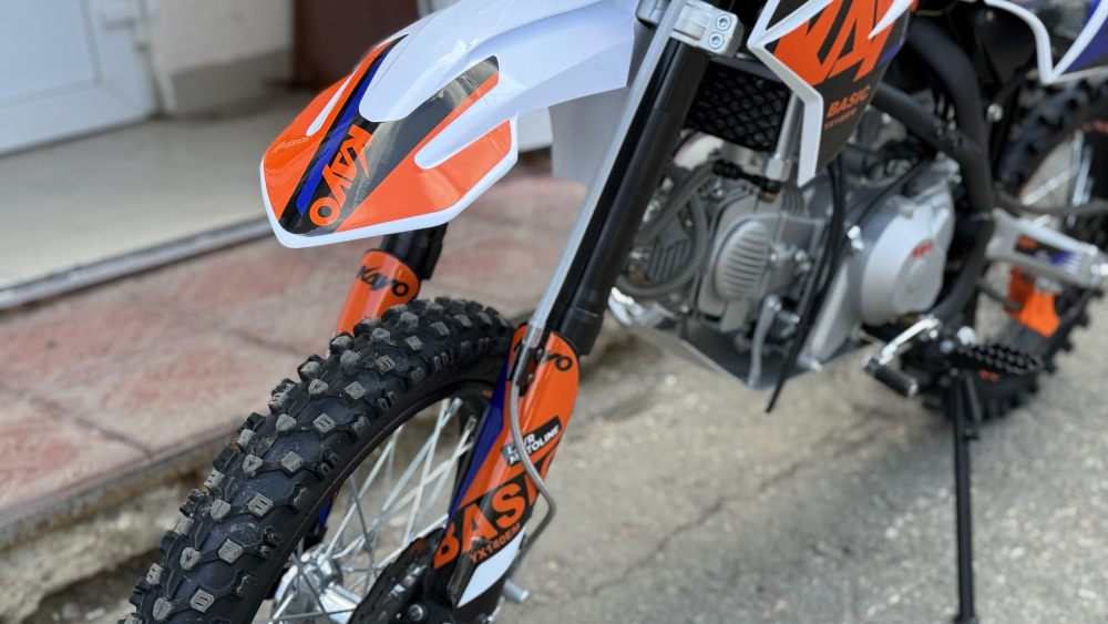 Питбайк KAYO BASIC YX140EM 17/14 KRZ (механ.сцепл., эл. стартер 2026 г.) МОТОУДАЧА. Магазин мототехники и садового инвентаря с доставкой по всей России