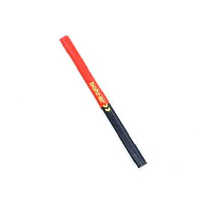 Карандаш строительный Bohrer 180 мм / 7", (двухцветный синий/красный) (в уп 12 шт) поштучно (1440/12 МОТОУДАЧА. Магазин мототехники и садового инвентаря с доставкой по всей России