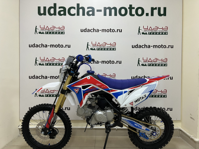 Питбайк MOTAX MX 125 (17/14) черный-белый-синий МОТОУДАЧА. Магазин мототехники и садового инвентаря с доставкой по всей России
