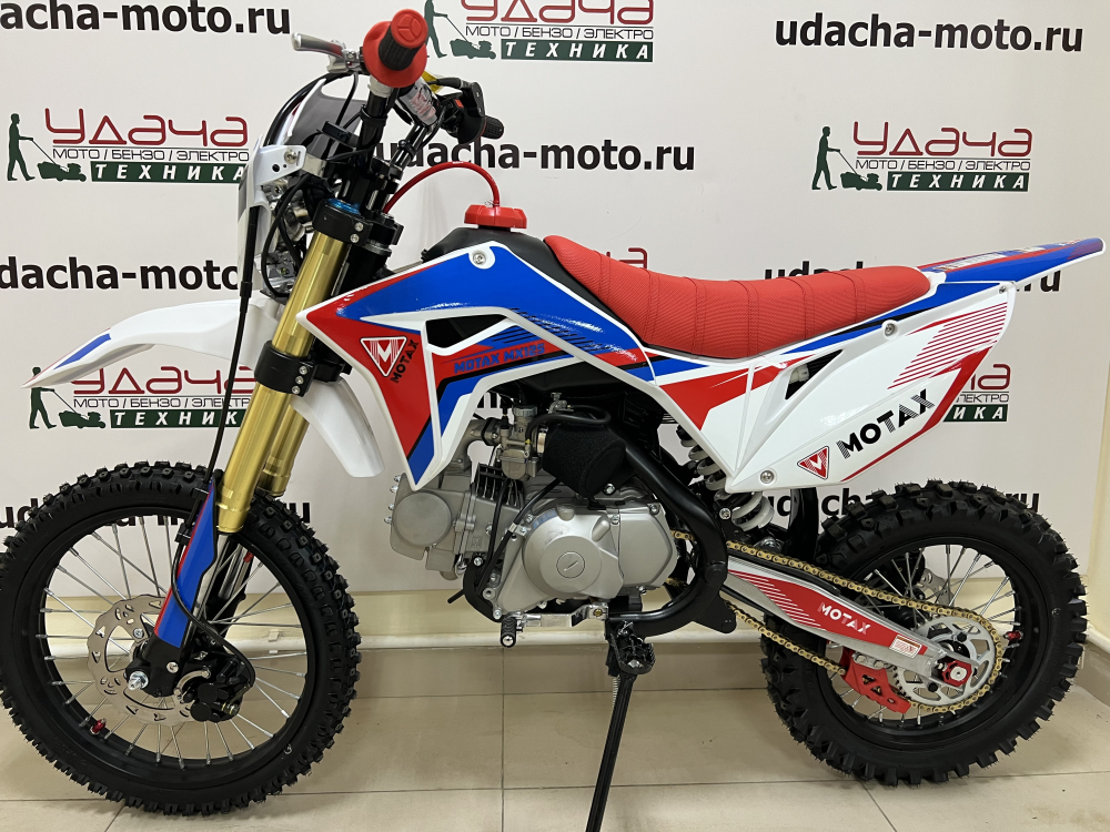 Питбайк MOTAX MX 125 (17/14) черный-белый-красный МОТОУДАЧА. Магазин мототехники и садового инвентаря с доставкой по всей России